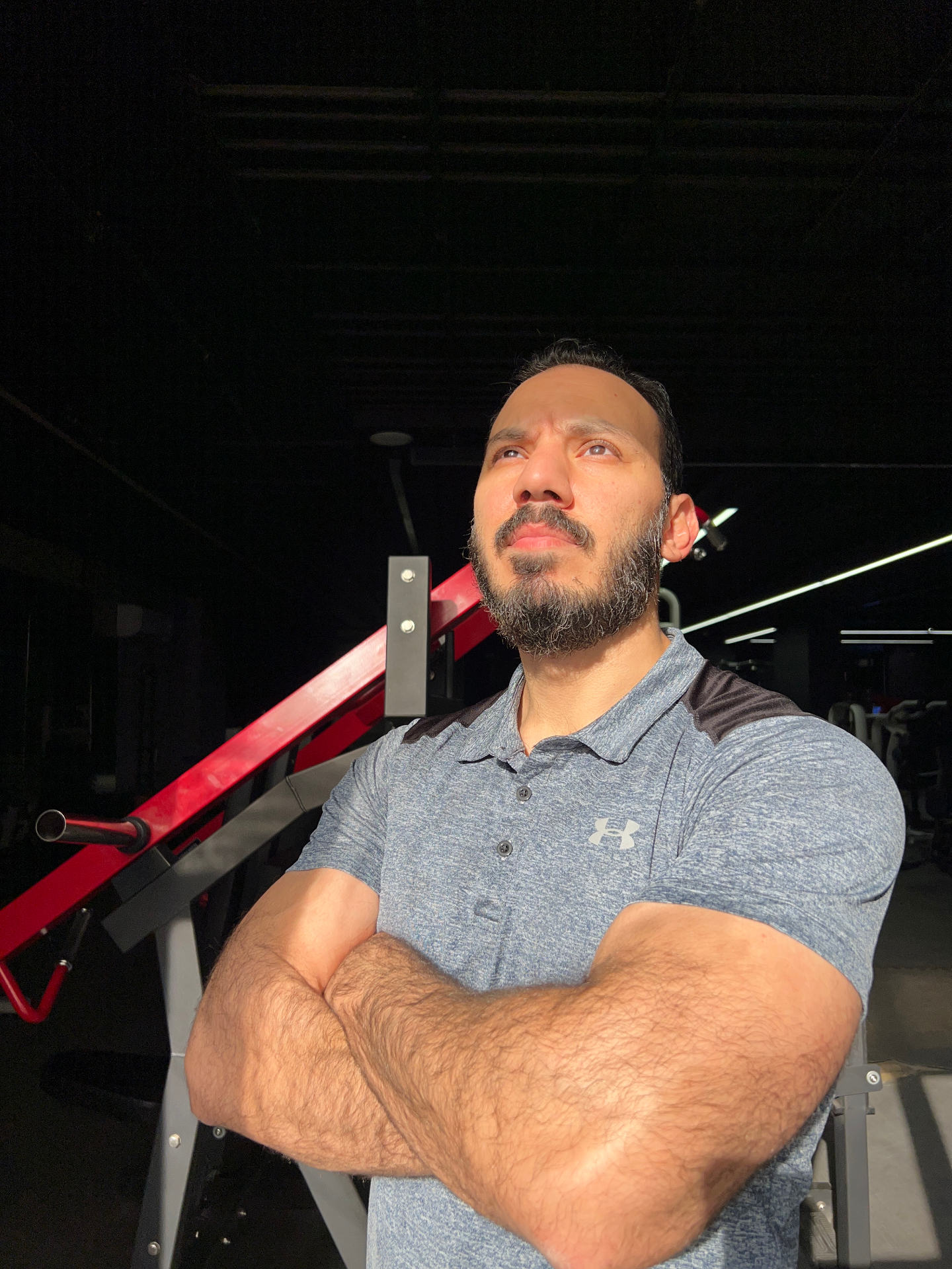 Ahmed Essam training in the gym